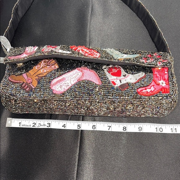 From India To You | Cowgirl Boot Embroidered Beaded Shoulder Bag - Picture 13 of 15